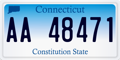 CT license plate AA48471