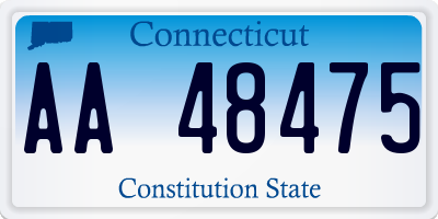 CT license plate AA48475