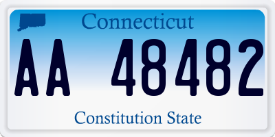 CT license plate AA48482