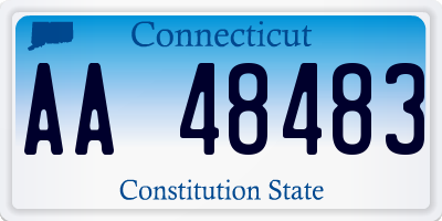 CT license plate AA48483
