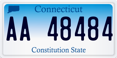CT license plate AA48484