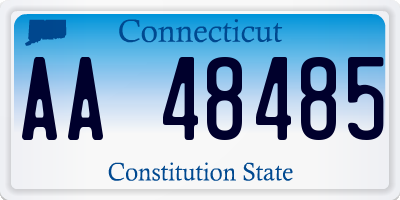 CT license plate AA48485