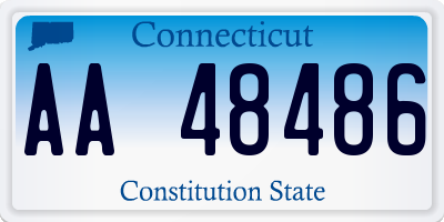 CT license plate AA48486