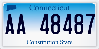 CT license plate AA48487