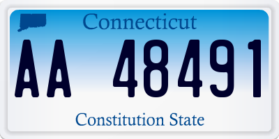 CT license plate AA48491