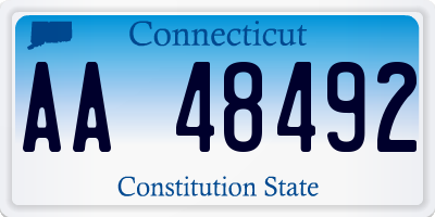 CT license plate AA48492