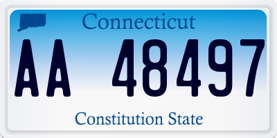 CT license plate AA48497