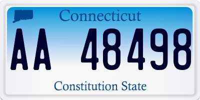 CT license plate AA48498