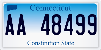 CT license plate AA48499
