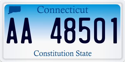 CT license plate AA48501