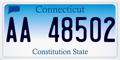 CT license plate AA48502