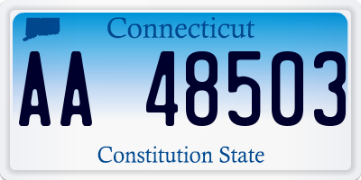 CT license plate AA48503