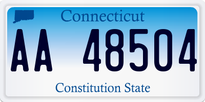 CT license plate AA48504