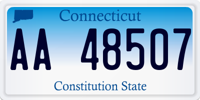 CT license plate AA48507