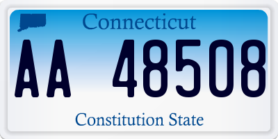 CT license plate AA48508