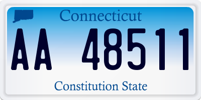CT license plate AA48511