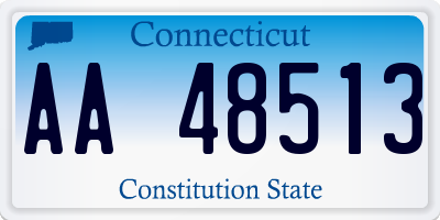 CT license plate AA48513