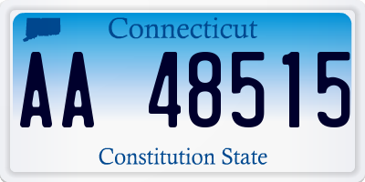 CT license plate AA48515