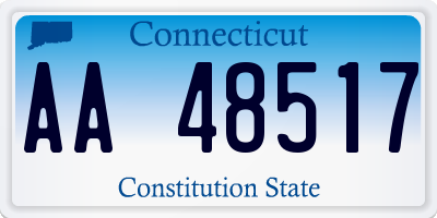 CT license plate AA48517