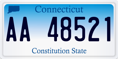 CT license plate AA48521