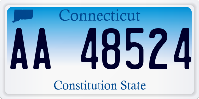 CT license plate AA48524