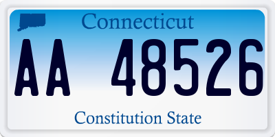 CT license plate AA48526