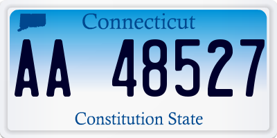 CT license plate AA48527