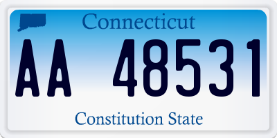 CT license plate AA48531