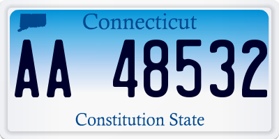 CT license plate AA48532