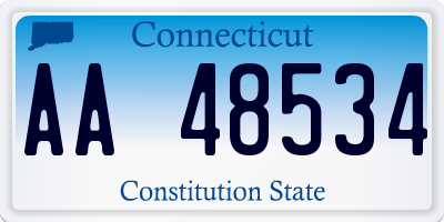 CT license plate AA48534