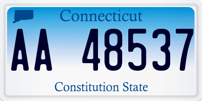 CT license plate AA48537