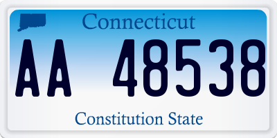 CT license plate AA48538