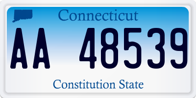 CT license plate AA48539