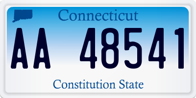 CT license plate AA48541