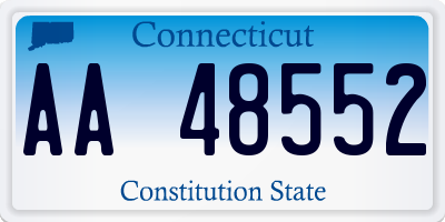 CT license plate AA48552