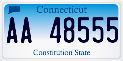 CT license plate AA48555