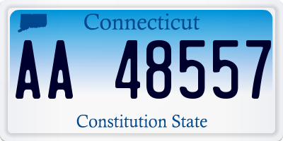 CT license plate AA48557