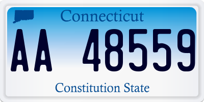 CT license plate AA48559