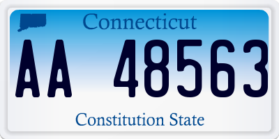 CT license plate AA48563