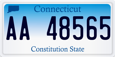 CT license plate AA48565