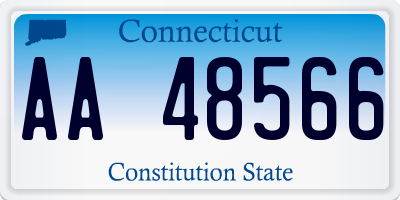 CT license plate AA48566