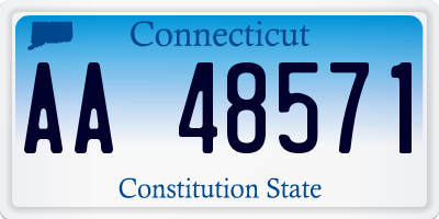 CT license plate AA48571