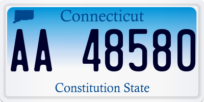 CT license plate AA48580