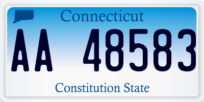 CT license plate AA48583