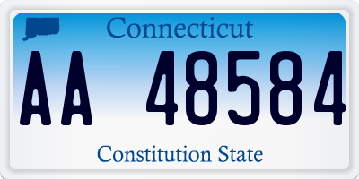 CT license plate AA48584