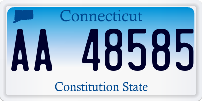 CT license plate AA48585