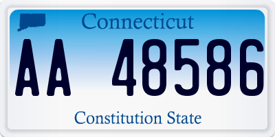 CT license plate AA48586