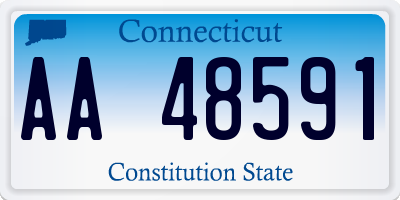CT license plate AA48591