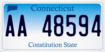 CT license plate AA48594