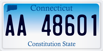 CT license plate AA48601